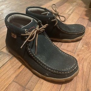 Black Moccasins Women’s Booties Loafers Vegan Low Ankle Boots Size 6.5 Winter